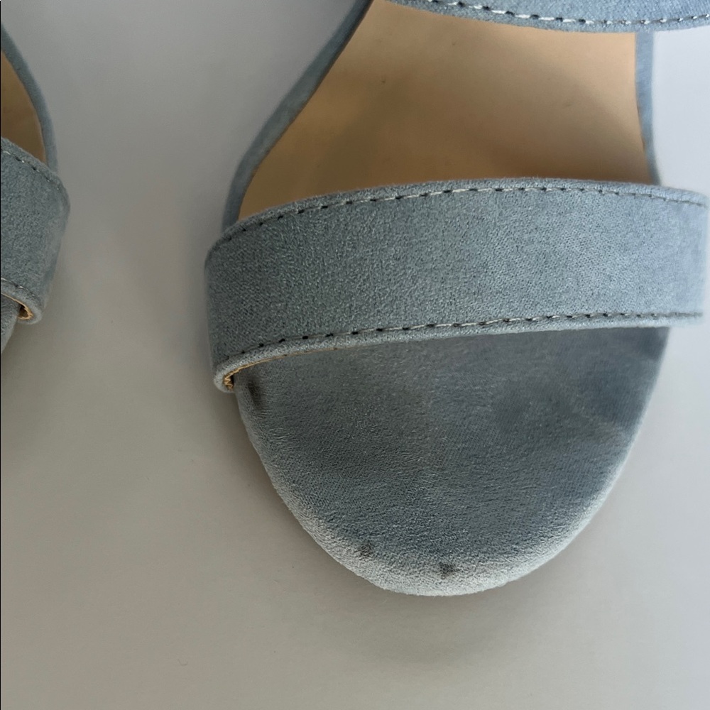 Lulu's Light Blue Strappy Block Heels - Picture 6 of 11